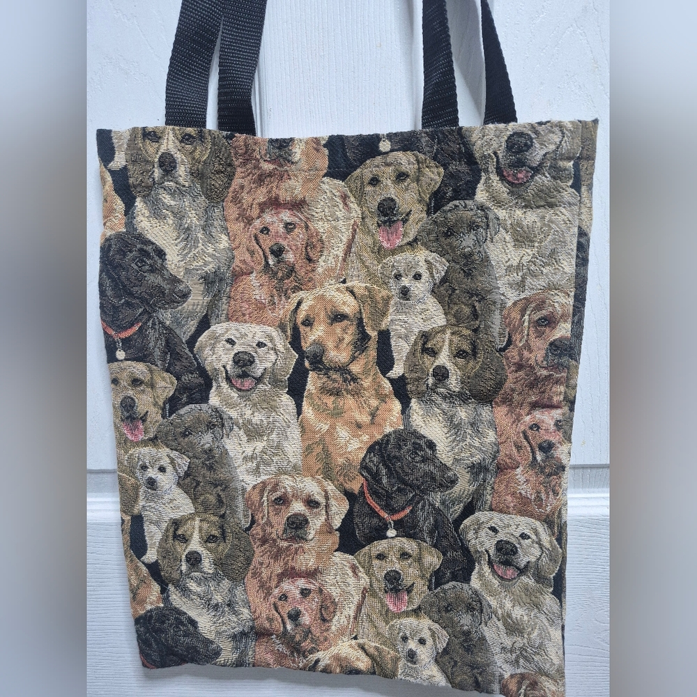 Dog Lovers tapestry style open tote bag. Immaculate inside and out. Beautiful!!!